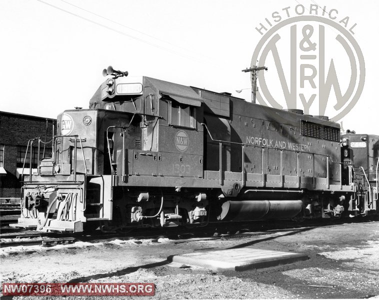 N&W Loco Class GP35 1303 at North Kansas City,MO Jan. 3,1966