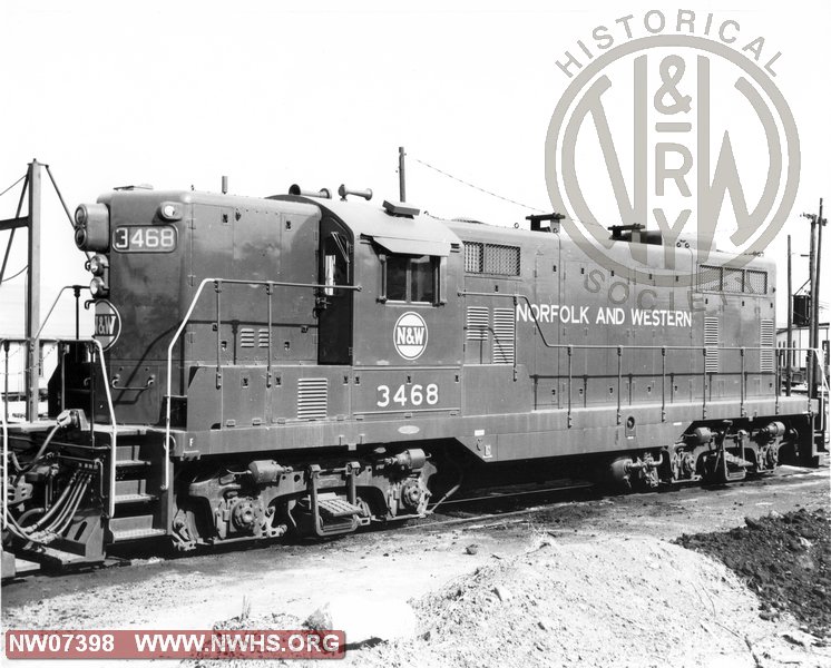 N&W Loco Class GP7 3468 at St. Louis,MO Sept. 17,1966