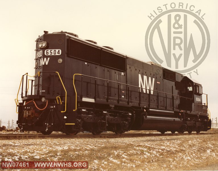 N&W SD50s 6504 Builders Photo Dec. 1980