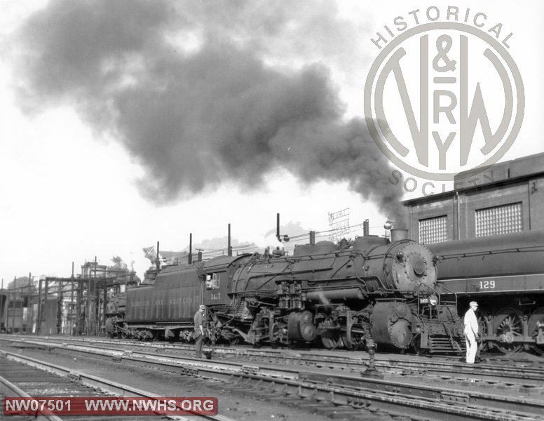 N&W Class Z1b 1417 Right 3/4 View at Bluefield,WV on Aug. 28,1957