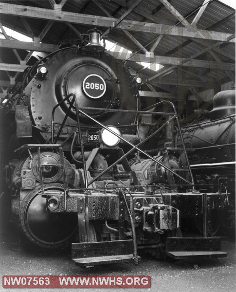 N&W Class Y3a 2050 Front Roundhouse View at Union,IL Aug. 4,1986