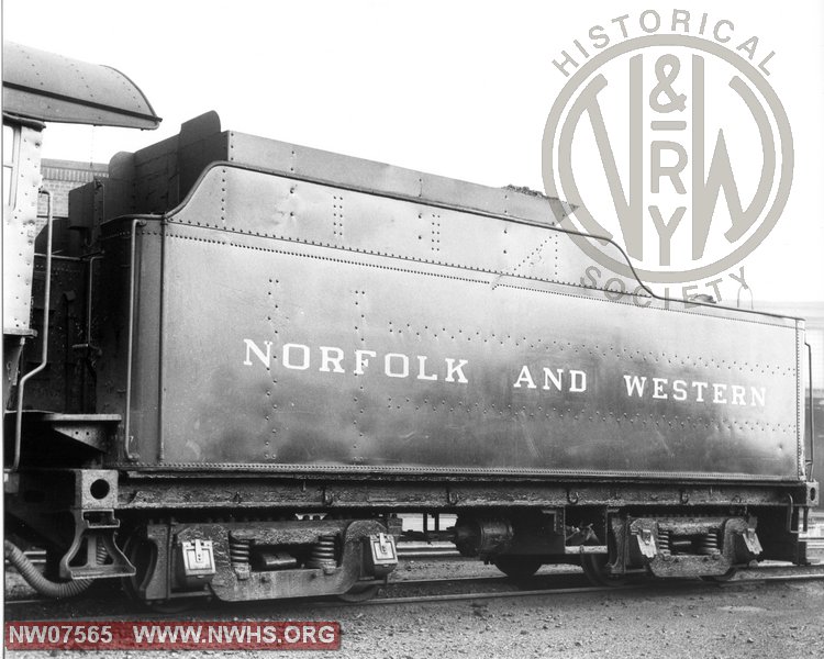 N&W Class M 422 Left Side 12000 Gal. Tender View at Portsmouth,OH Aug. 26,1957