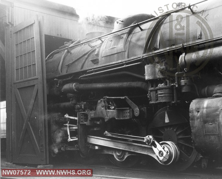 N&W Class A 1240 Left Side Front Engine View Roanoke,VA Aug. 29,1957