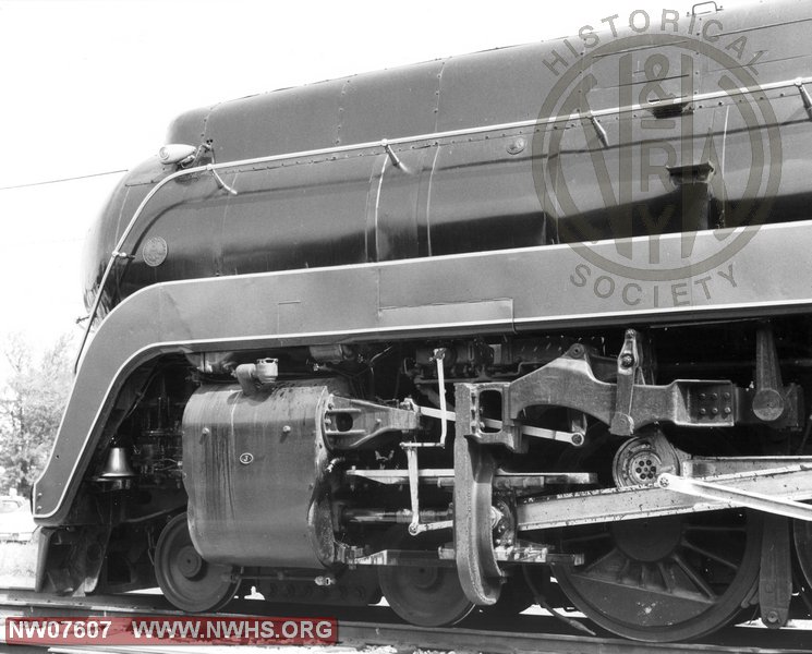 N&W Class J 611 Left Front Cylinder View at Montpelier,OH July 11,1987