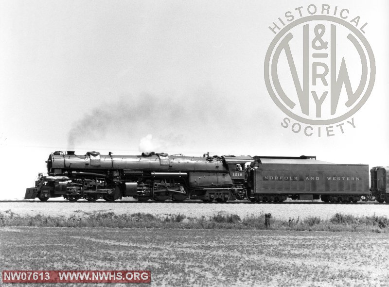 N&W Class A 1218 Left Side View North of Bucyrus,OH June 11,1988