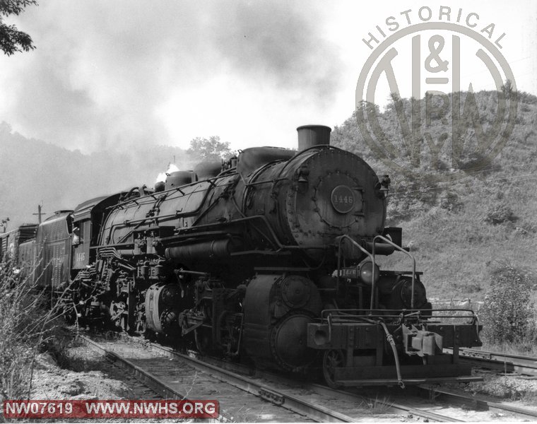 N&W Class Z1b 1446 Right Side View at Bluefield,WV Aug. 28,1957