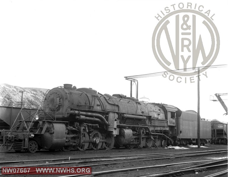 N&W Loco 2057 Class Y3a at Roanoke,VA March 27,1959