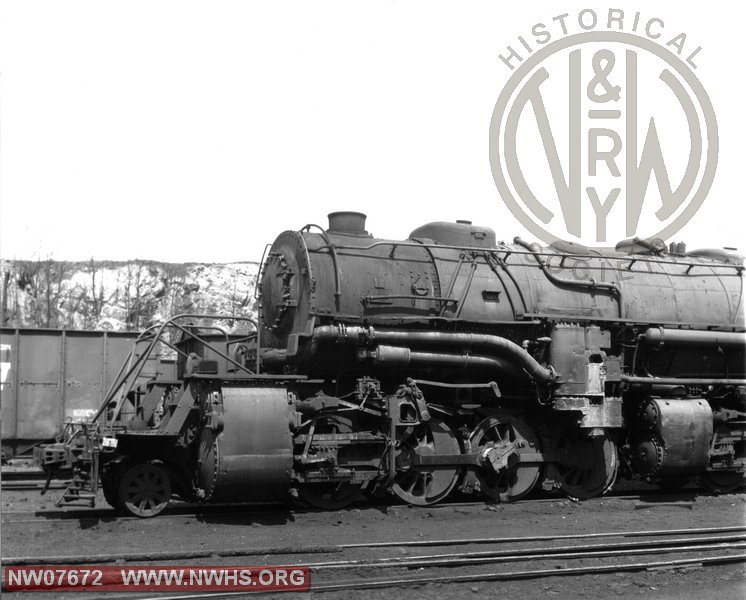 N&W Loco 2057 Class Y3a Left Side Front Engine at Roanoke,VA March 27,1959