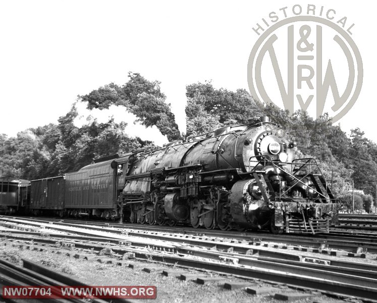 N&W Class Y5 2106 Right Side 3/4 View at Kenova,WV June 30,1956