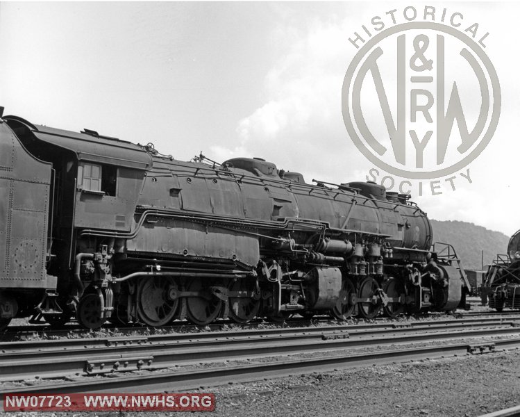 N&W Class Y5 2107 Right Side Rear 3/4 View at Portsmouth,OH July 2,1960