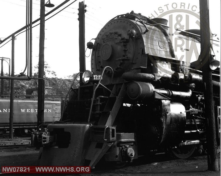 N&W Class A 1218 Left Side Front View at Roanoke,VA Aug. 29,1957