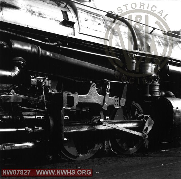 N&W Class A 1218 Left Side Front Engine View at Roanoke,VA Aug. 29,1957