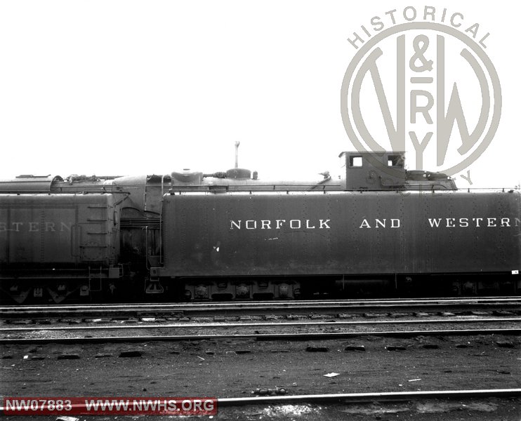 N&W Class TE1 2300 Tender at Roanoke,VA March 27,1959