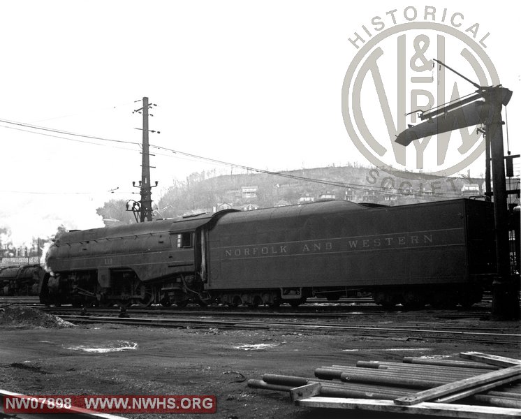 N&W Class K2 118 Left Side Rear View at Bluefield,WV April 4,1958