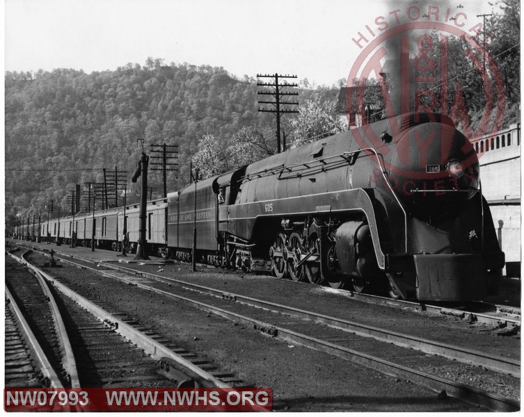 N&W Class J 605 on Cavalier at Williamson, WV