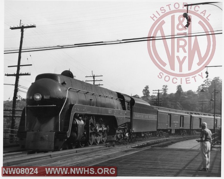 N&W Class J 613 at Kenova, WV