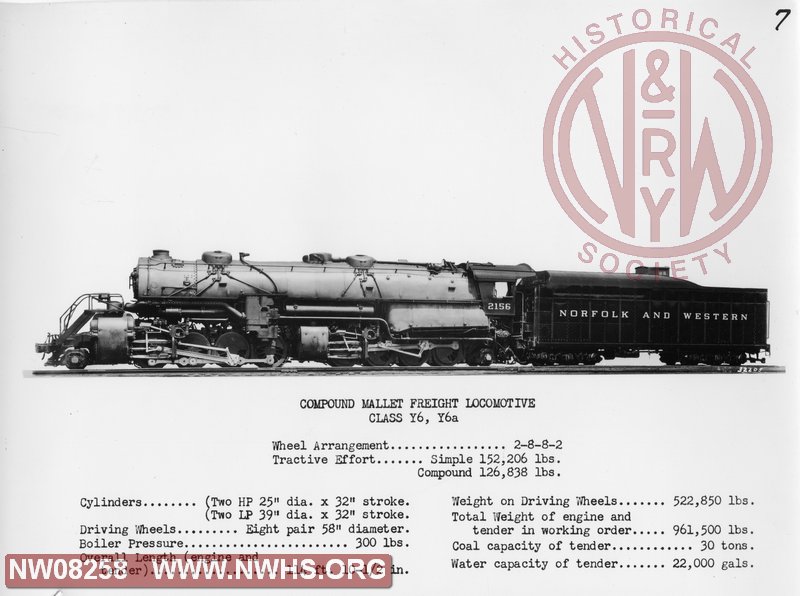 N&W Class Y6a 2156