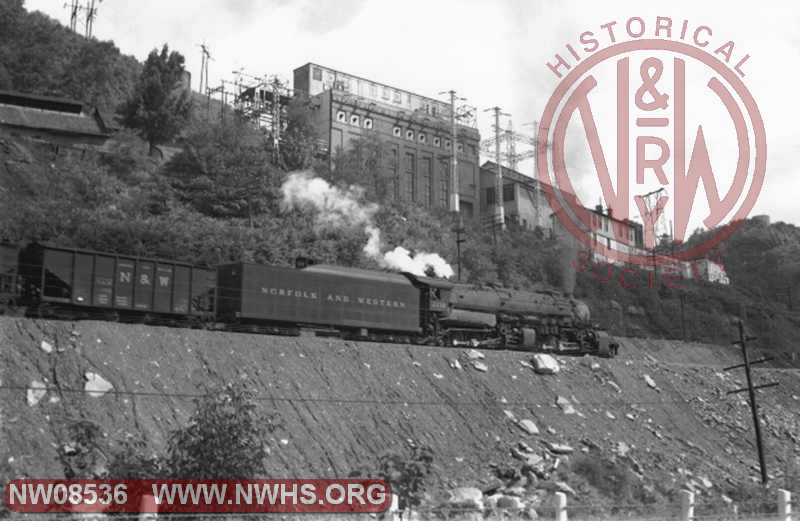 N&W Rwy Class Y6 #2138 working upgrade at Switchback, WV