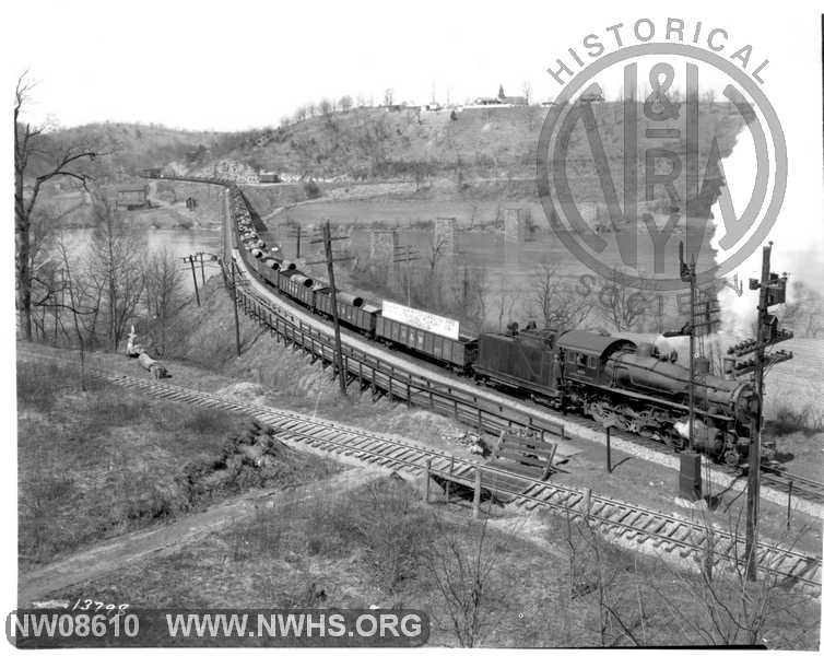 N&W Class M 469 Radford, VA w/Trainload of Pipe from Lynchburg Foundry