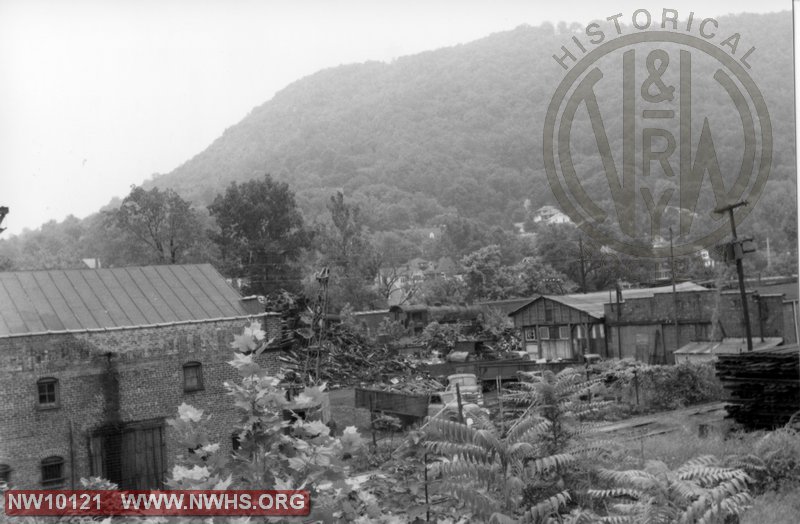 View of Roanoke Scrap Yard(Stored N&W Steam Locomotives), B&W, @ Roanoke