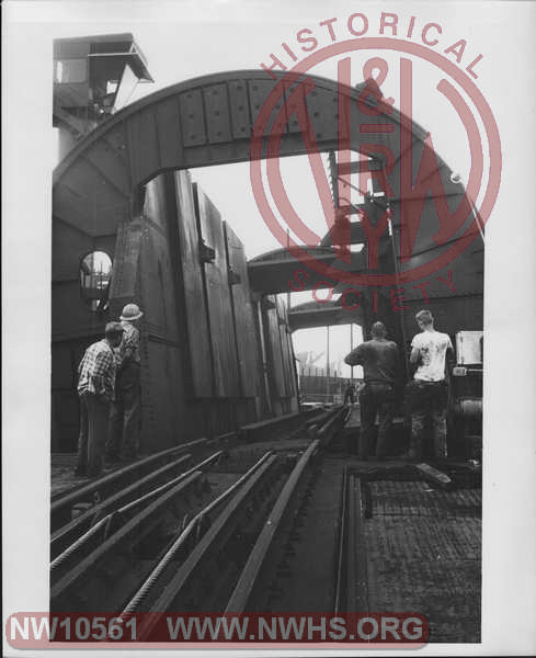 View of Rotary Dumper on one of the Lambert's Point Coal Piers, without cars.