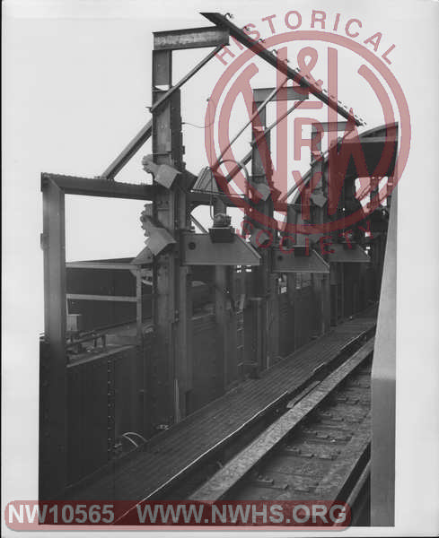 Detail View of inside of rotary dumper on one of the Lambert's Point Coal Piers