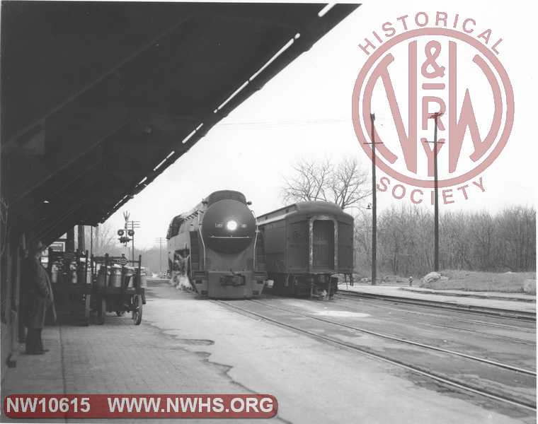 Photo of N&W K2a 129 at Hagerstown, MD for the last passenger steam operation in Hagerstown