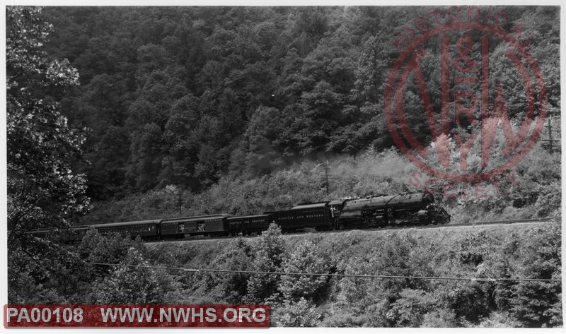 N&W Y6b 2174 at Bradshaw, W.VA with excursion train