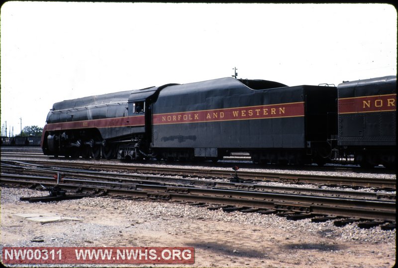 Class "J" #611 Left Rear 5/8 View (Action) arriving @ Lamberts Point