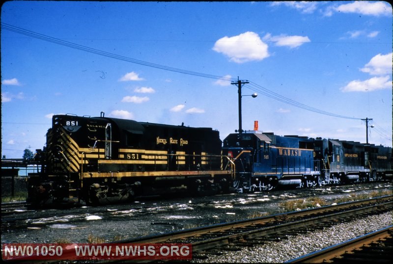 NKP EMD RS-11 L Front 3/4 & Wabash EMD GP35 #545 & N&W EMD GP35 #1324