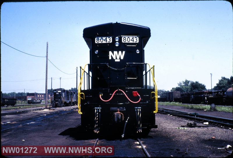 NW GE C30-7 # 8043, rear view @ Conneaut, OH