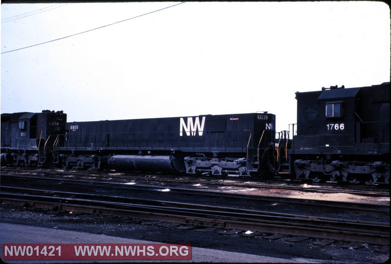 NW 9950 EMD Slug & NW 1766 & 1767 EMD SD 45 , R Side View, @ Norfolk, VA