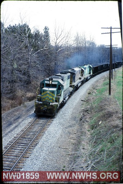 N&W EMD SD39 #2966 on coal train