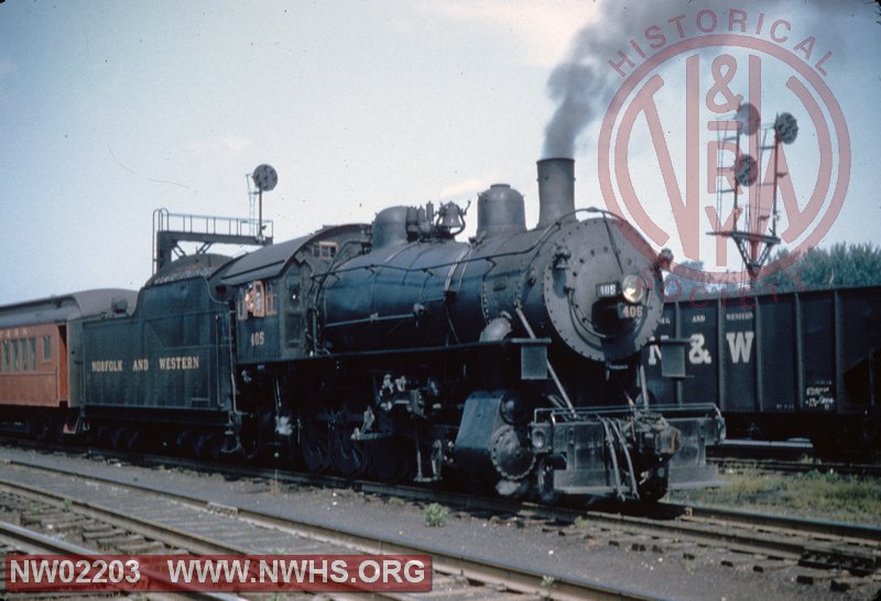 N&W Class M No. 405 with The Huckleberry, at Christiansburg,VA