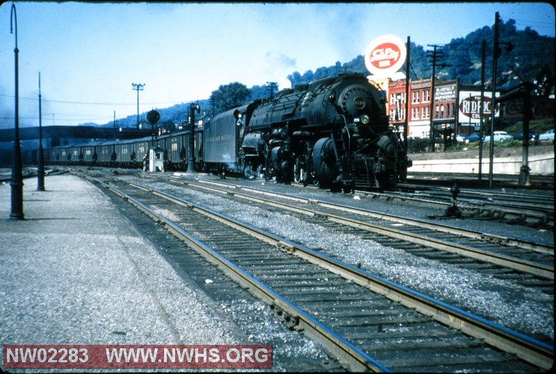 N&W Class Y6b No. 2196 with E/ B Freight at Bluefield,WV