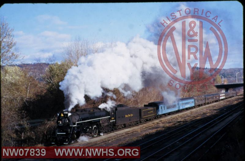 NKP 759 pulling passenger cars