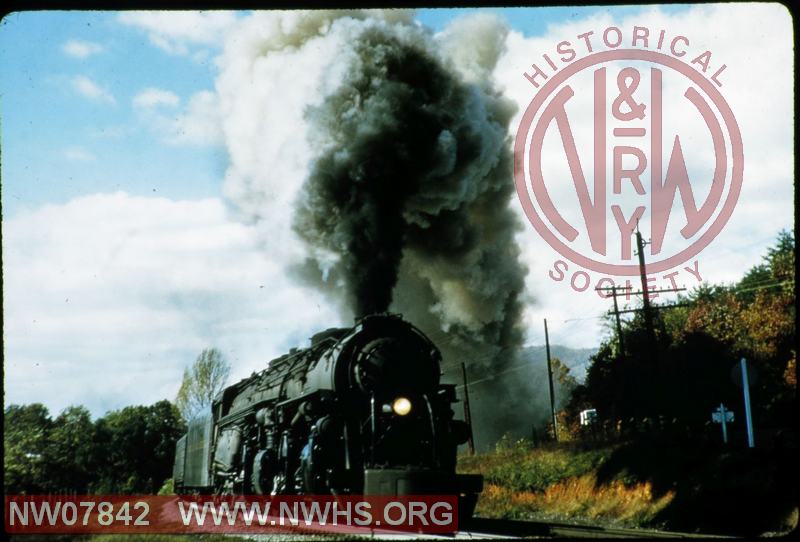 NW 1210 pulling train eastbound at Bonsack, VA