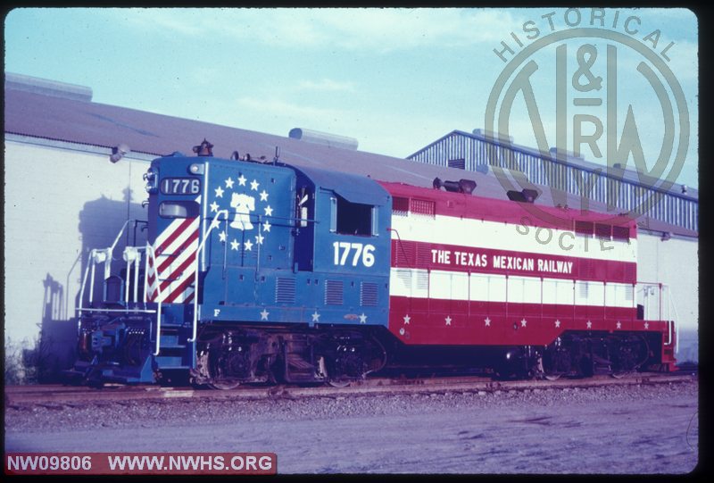 The Texas Mexican Railway EMD GP7 #1776, bicentennial paint scheme