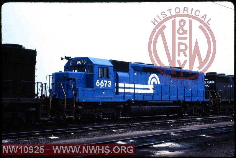 N&W EMD SDP45 #6673 at Norfolk, VA