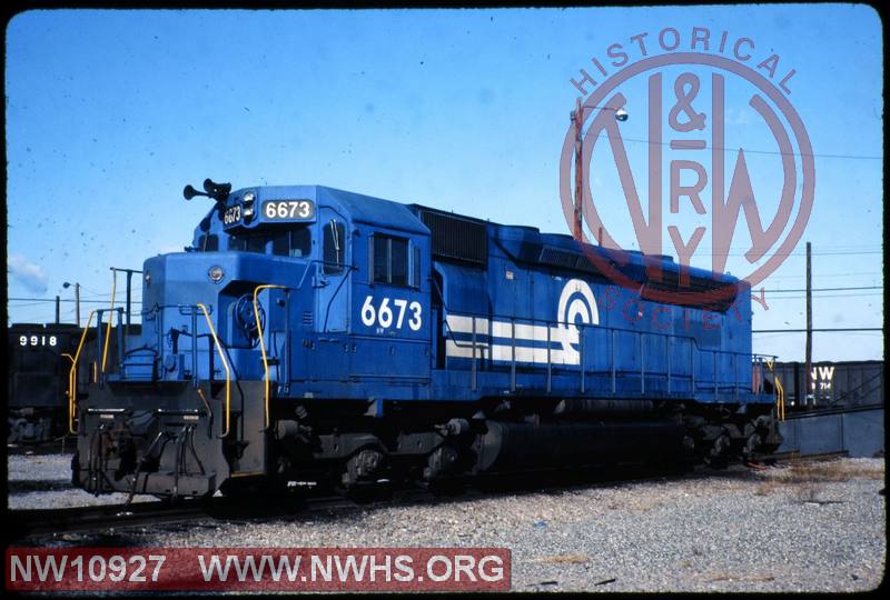 N&W EMD SDP45 #6673 at Norfolk, VA