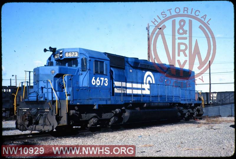 N&W EMD SDP45 #6673 at Norfolk, VA