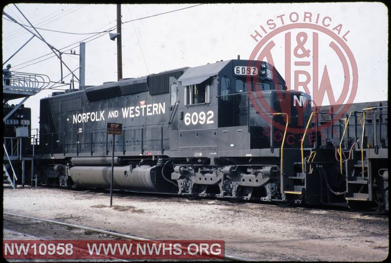 N&W EMD SD40-2 #6092 at Norfolk, VA