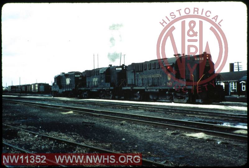 N&W ALCO RS-11 #353, N&W ALCO RS-11 #341 and N&W EMD GP9 #909 at Brewster, OH