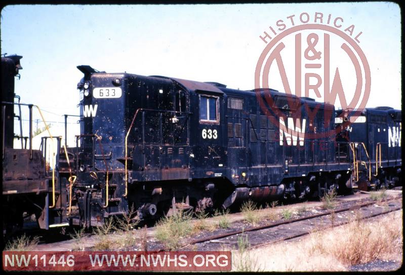 N&W EMD GP9 #633 at Bellevue, OH