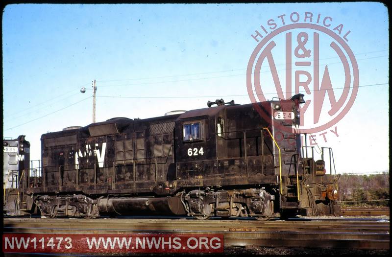 N&W EMD GP9 #624 at Winston-Salem, NC