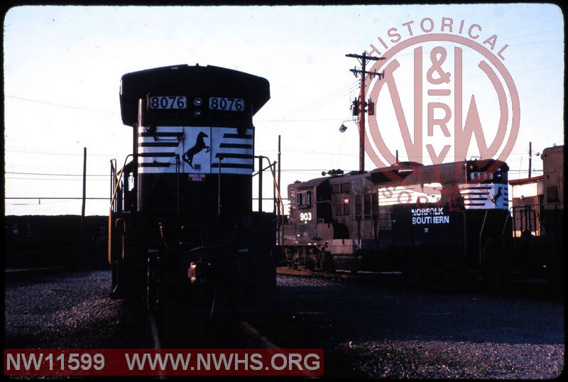 NS GE C30-7 #8076 and NS EMD-N&W GP4.5 #903 at Norfolk, VA