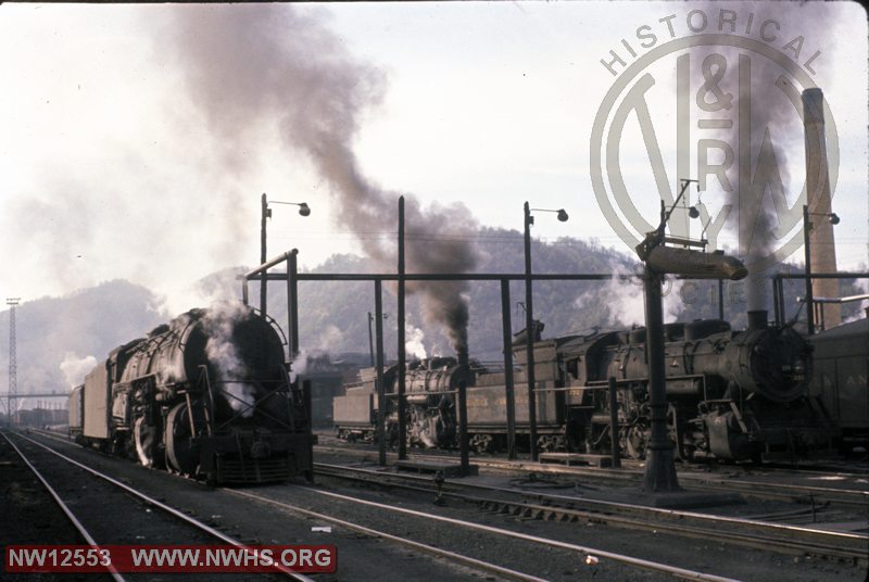 N&W engines at Williamson, WV. terminal including Class S1a 290