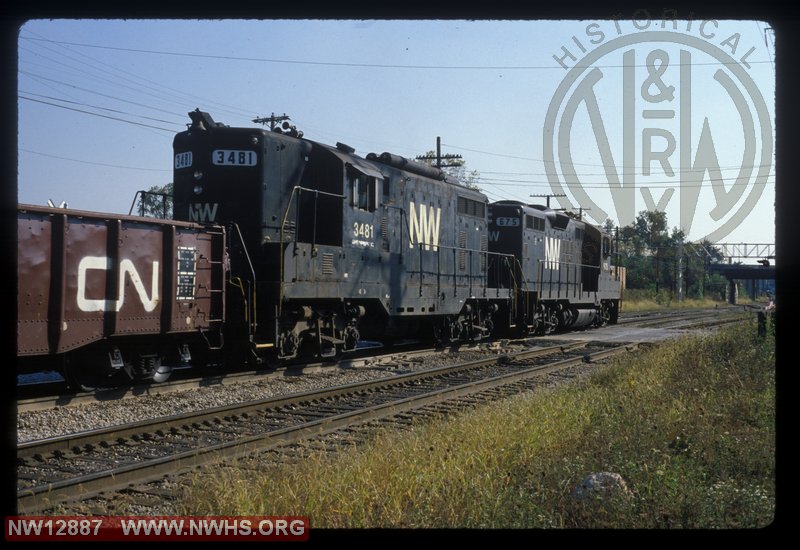 N&W EMD GP9 #675, N&W EMD GP7 #3481 at Lagrange, IL