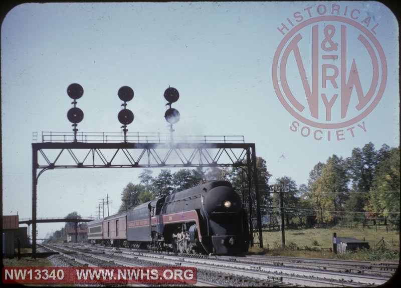 N&W K2 124 with two car passenger train