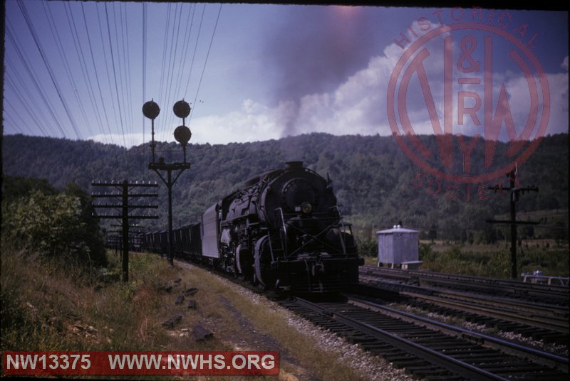 N&W Y6 2128 on extra eastbound at Elliston, VA